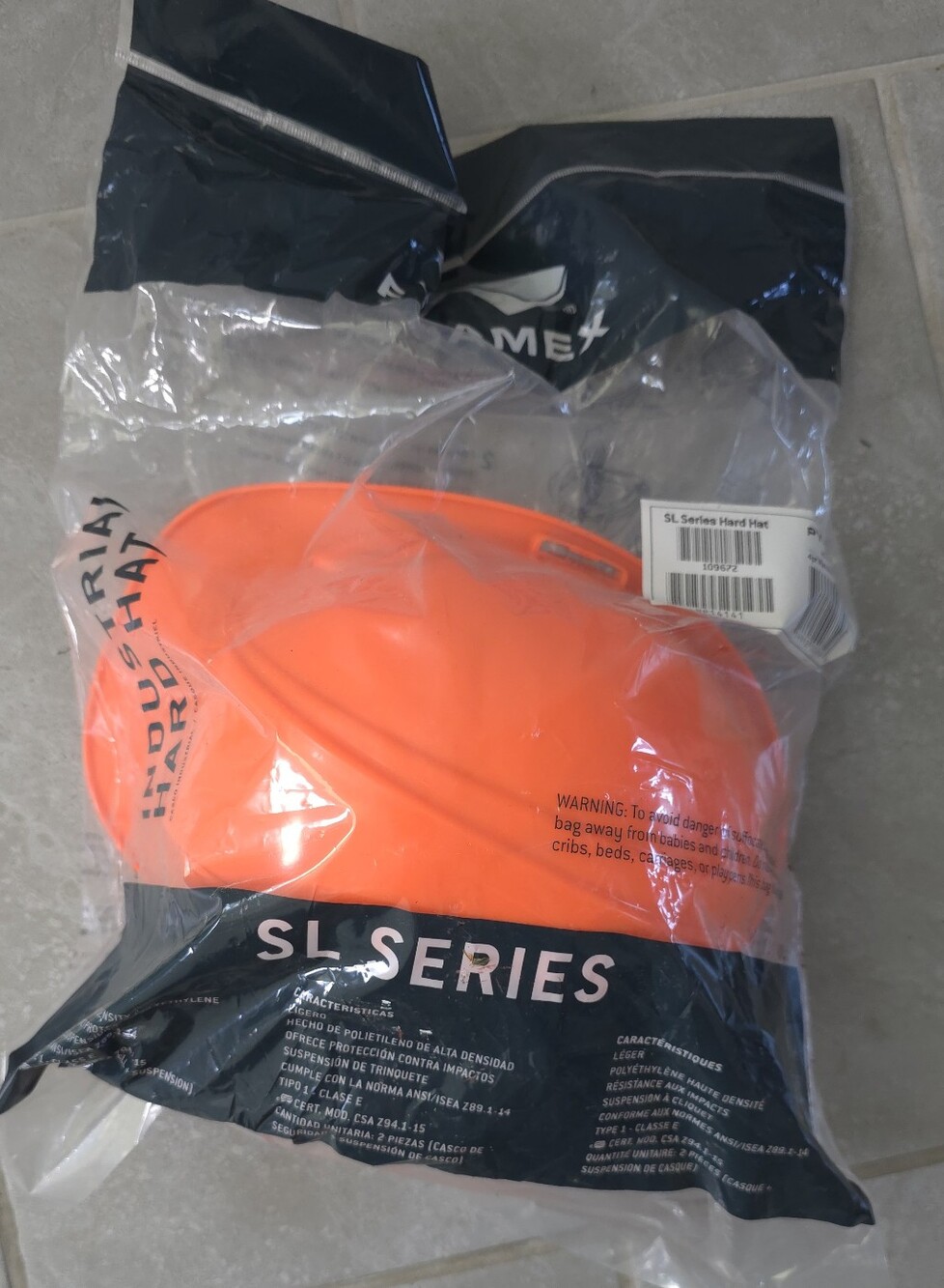 Pyramex Men’s High-Visibility Orange Hard Hat - SL Series